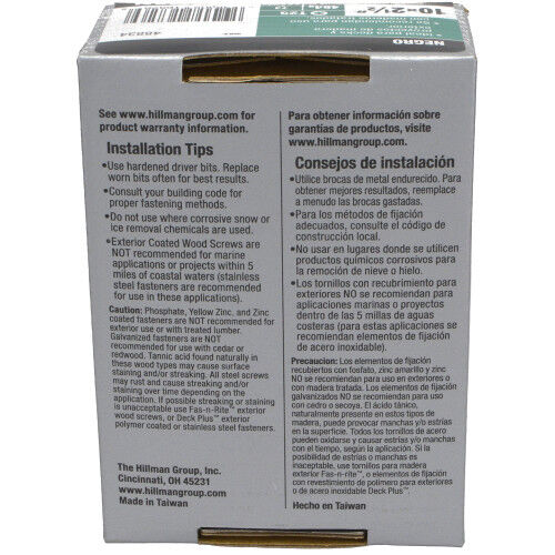 Hillman Deck Plus Black Deck Screws #10 X 2-1/2-In, 1-Lb Box