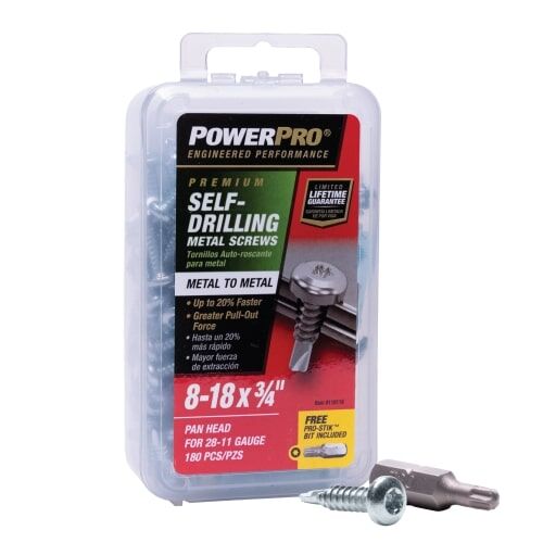 Hillman Power Pro Premium Star Drive Pan Sheet Metal Screws, #8-32 X 3/4-In, 180-Pc