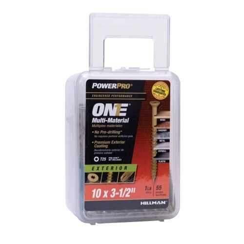 Hillman Power Pro One Flat Exterior Bronze Multi-Material Screws, #10 x 3 1/2-In, 1-Lb