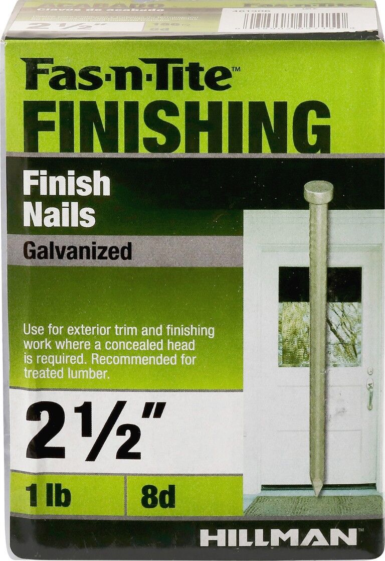 Hillman Fas-N-Tite Hot Dipped Galvanized Finish Nails, 2 1/2-In, 1-Lb