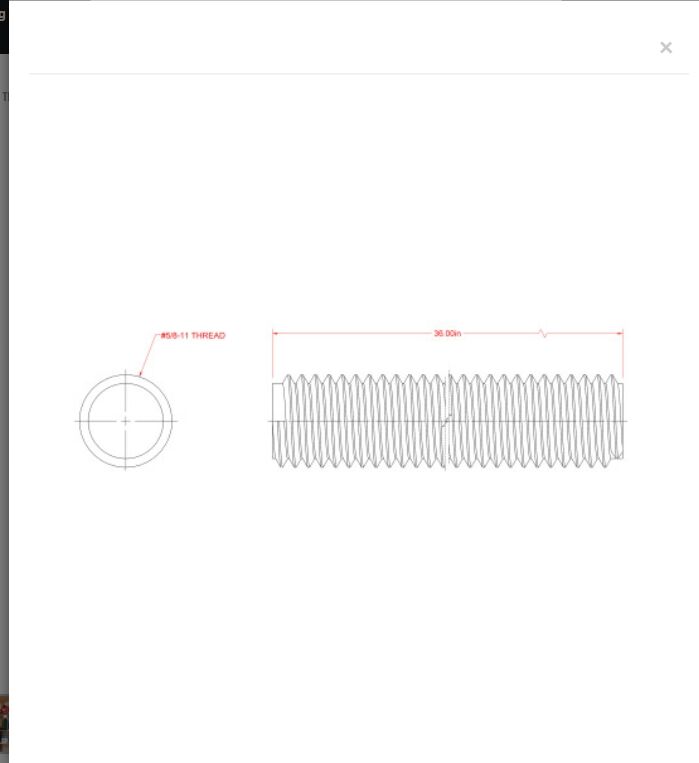 Hillman SteelWorks Zinc Plated Coarse Threaded Rod, 5/8-In X 36-In