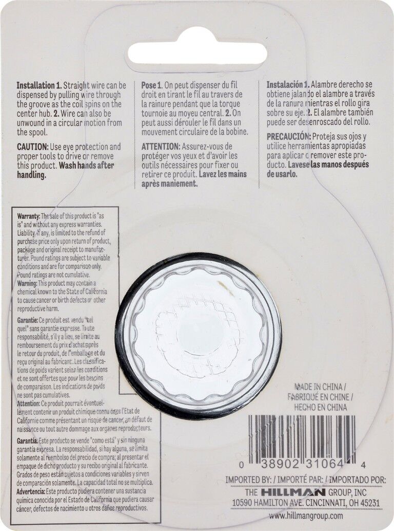 Hillman Dark Annealed Hobby Wire, 19 Gauge x 50-Ft