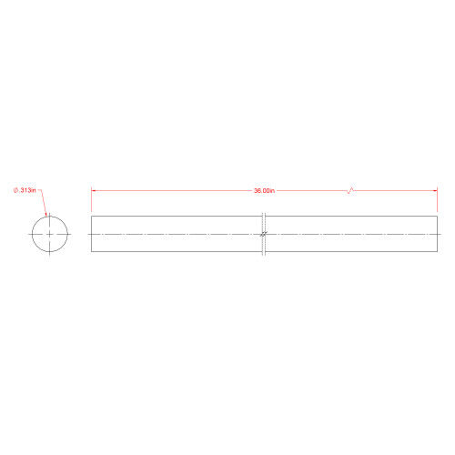 Hillman SteelWorks Zinc-Plated Solid Steel Rod, 5/16-In x 3-Ft