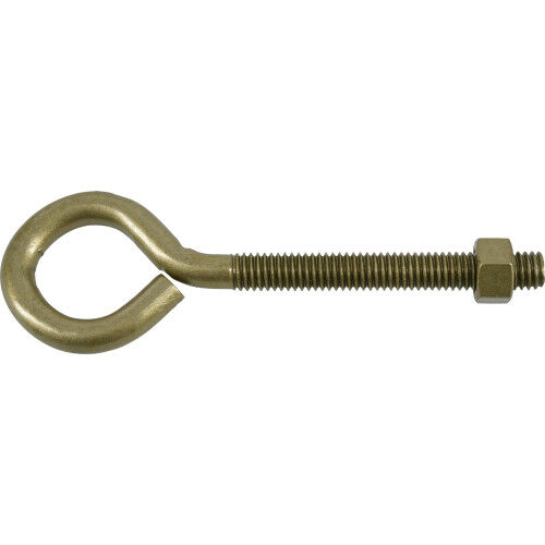 Hillman Durasteel Eye Bolt With Nut Gold Flagged, 3/8-16 X 5-In