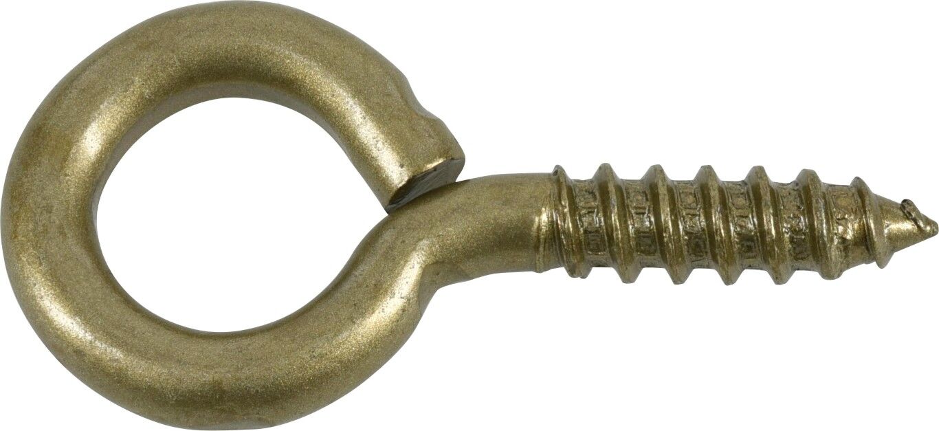 Hillman Durasteel Gold Screw Eye, 0.263-In x 2 5/8-In