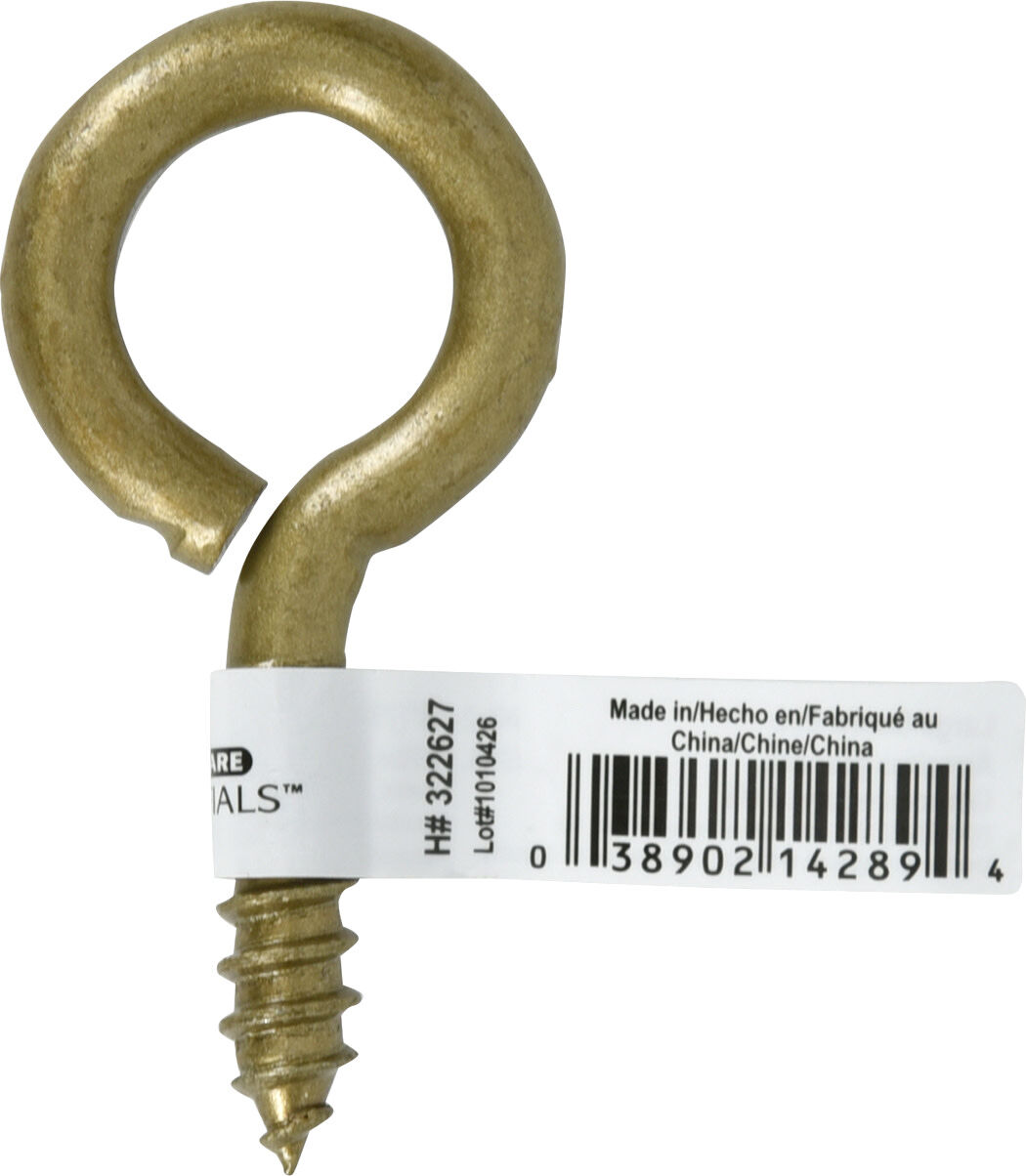 Hillman Durasteel Gold Screw Eye, 0.307 x 2 7/8-In
