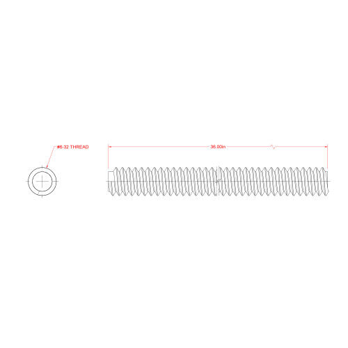 Hillman SteelWorks Zinc Plated Coarse Threaded Rod, 6-32 X 3-Ft