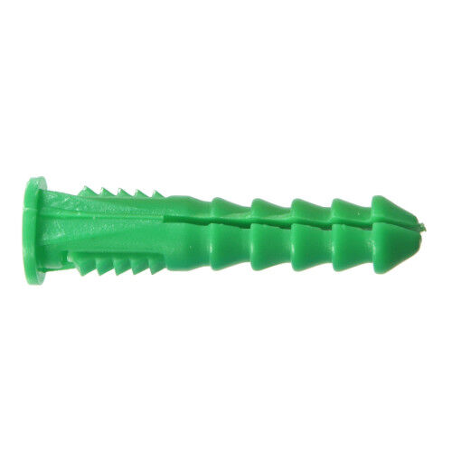 Hillman Green Ribbed Plastic Anchors, #12-14-16 x 1-1/2-In, 50-Pk