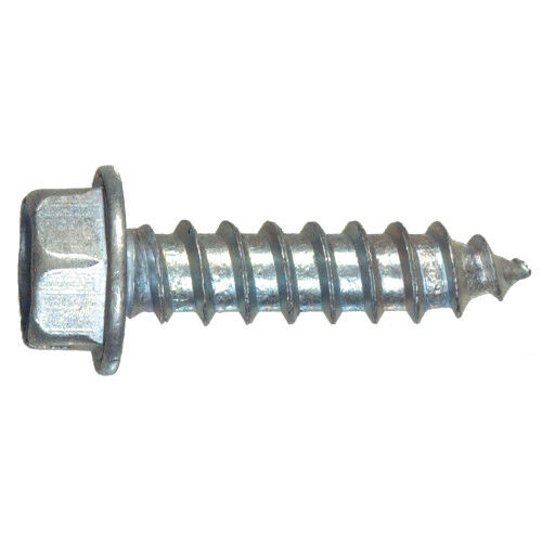 Hillman Zinc Slotted Hex Head Sheet Metal Screw, #8 X 1-1/2 In, 50-Pc