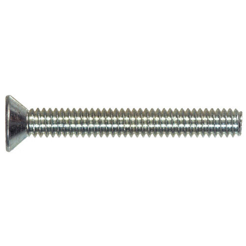 Hillman Zinc Flat Head Slotted Machine Screw, #10-24 X 1-In