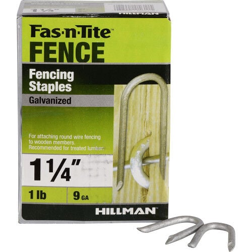 Hillman 1 lb Hot-Dipped Galvanized Fence Staples - 1 1/4 in