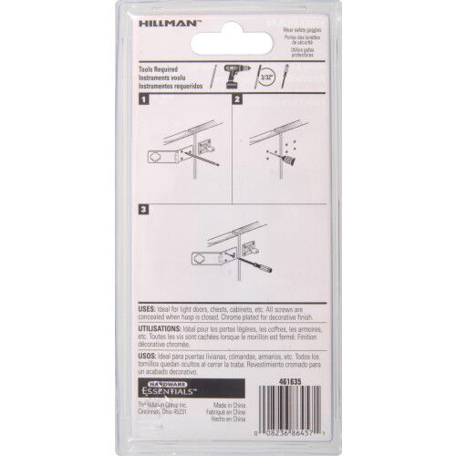 Hillman Hardware Essentials Keye-Alike Safety Hasp, 2 1/2-In