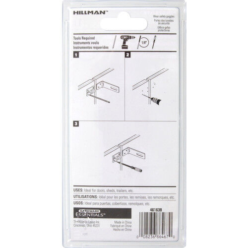 Hillman Hardware Essentials Fixed Zinc Staple Safety Hasp, 3-1/2-In