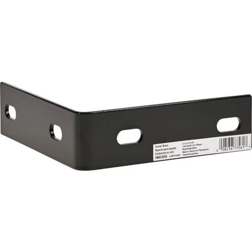 Hillman Hardware Essentials Heavy Duty Corner Brace Black, 5.1-In x 1.5-In x 1/8-In