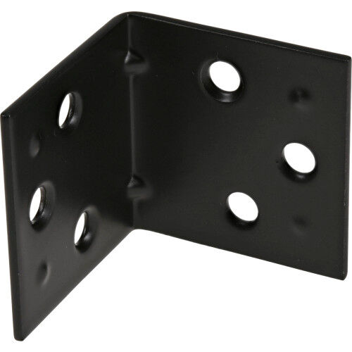 Hillman Hardware Essentials Double Wide 1 1/2-In Black Corner Brace, 4-Pk