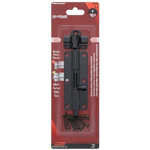 Hillman AdjustLock Heavy-Duty Barrel Bolt, 6-In