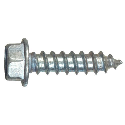 Hillman Zinc Slotted Hex Head Sheet Metal Screw, #14 x 1-In, 25-Pk