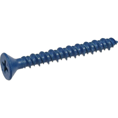 Hillman Blue Flat Head Phillips Tapper Concrete Screw Anchors, 1/4
