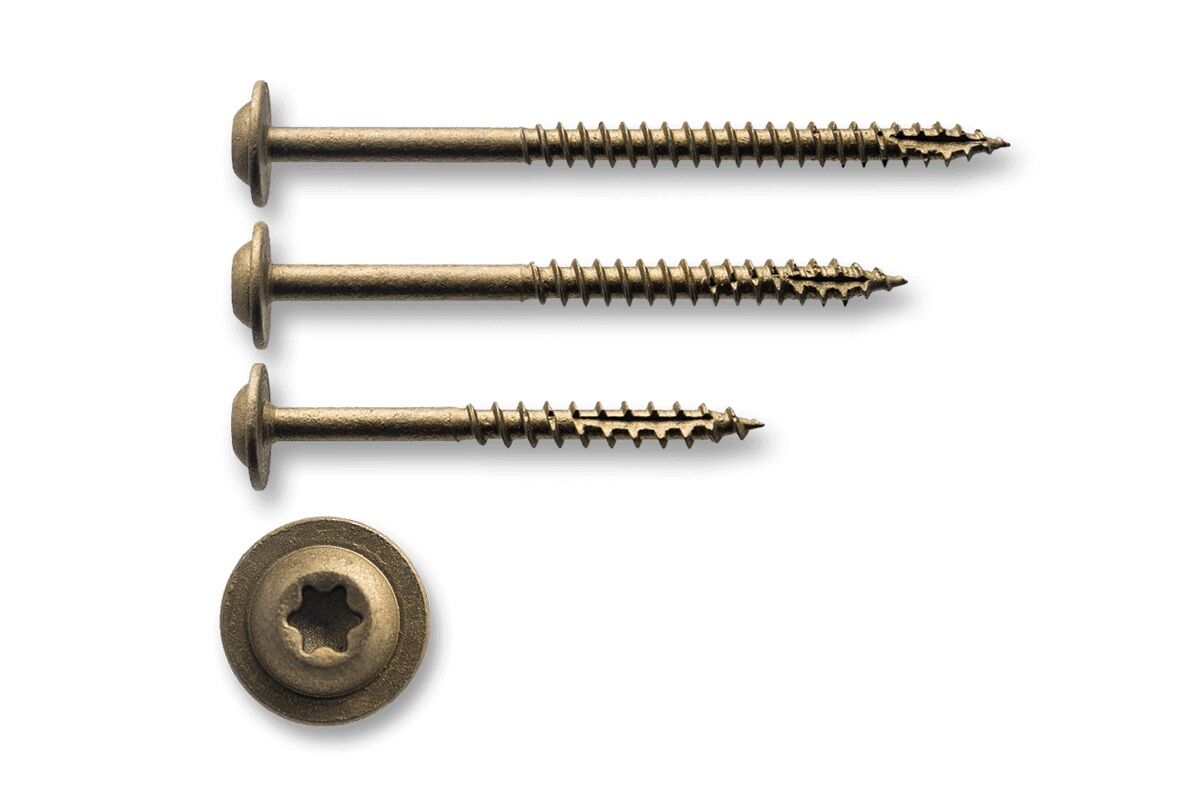 Big Timber RWH Black Round Washer Head Screws, 10 x 3-In, 1-Lb