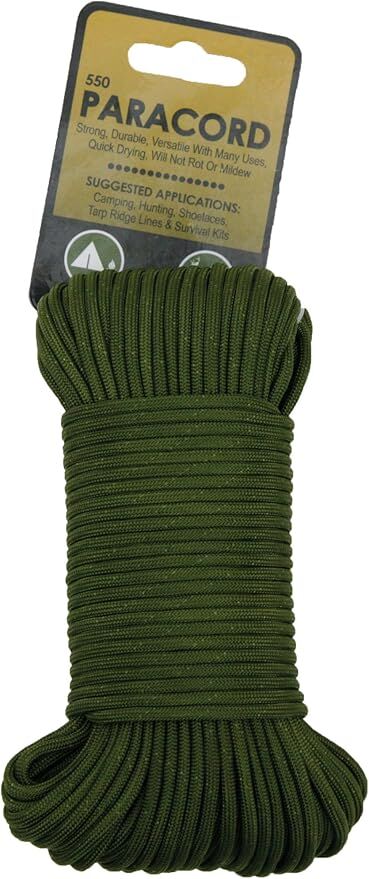 Koch Industries Olive 550 Paracord, 5/8-In X 100-Ft