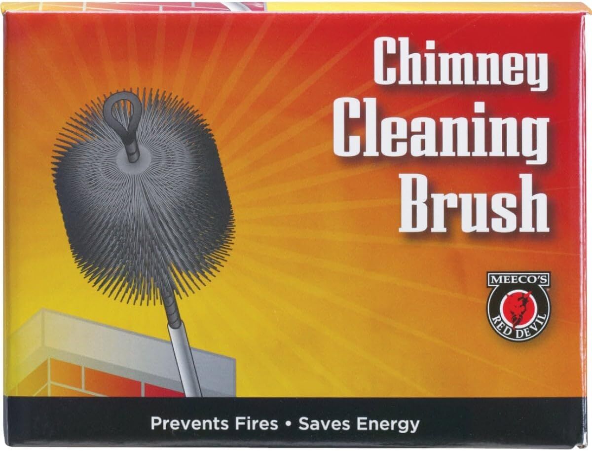 Meeco's Red Devil Round Wire Chimney Cleaning Brush, 8-In
