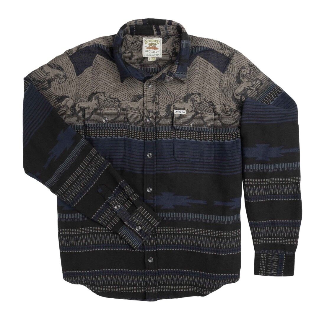 Sendero Provisions Co. Men's Boquillas Long Sleeve Teton Stripe Shirt