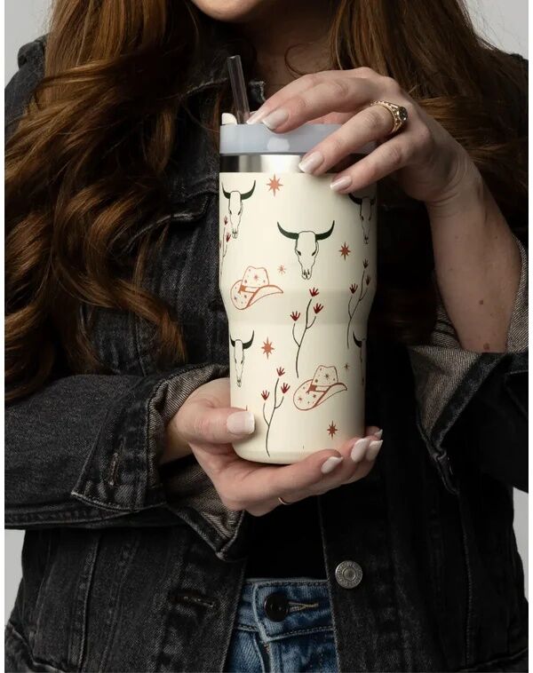 The Care Collective Cream Mini Western Tumbler, 20-Oz