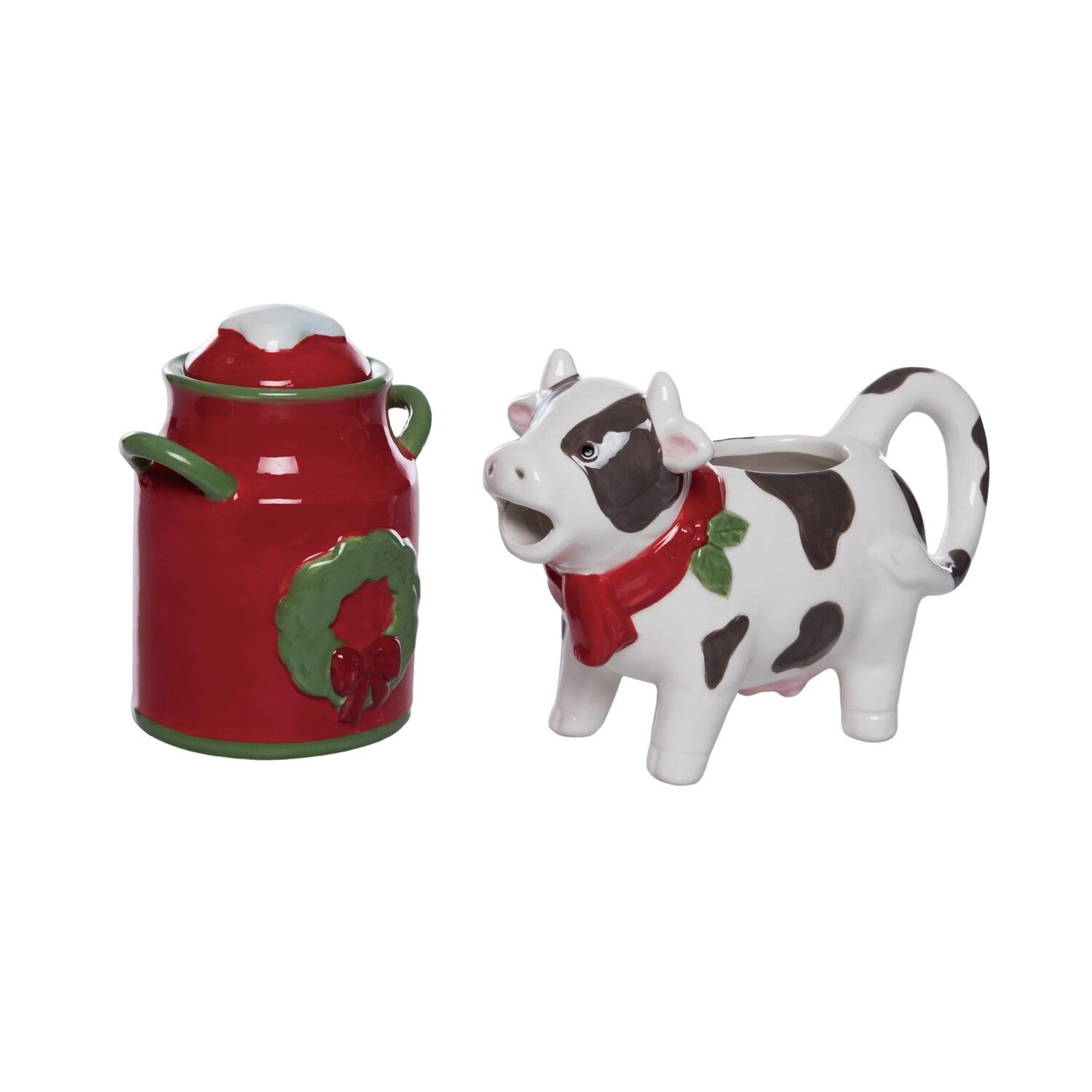 Transpac Dolomite Holiday Homestead Sugar & Cream Set