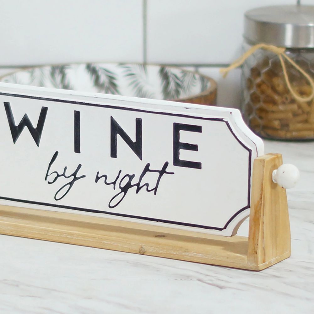 VIP Home & Garden Wood Flip Sign Coffee/Wine