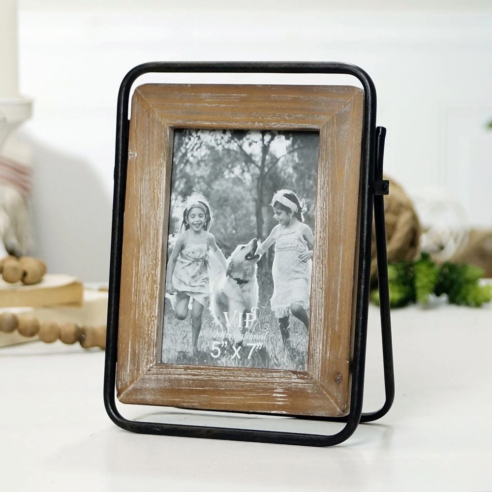 VIP Home & Garden Wood Photo Frame, 5-In x 7-In