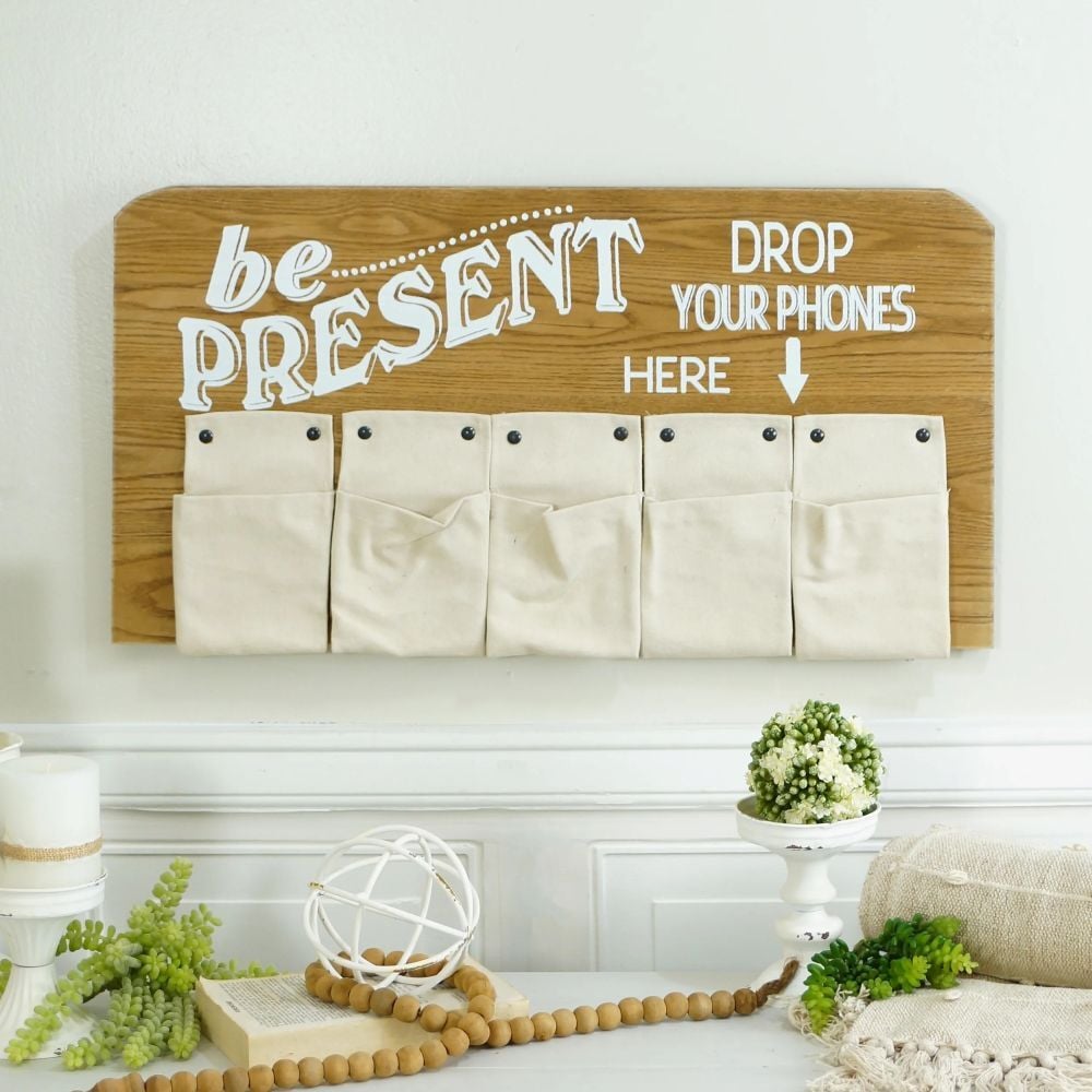 VIP Home & Garden Wood Phone Holder