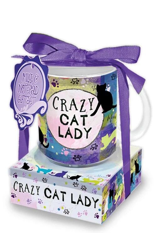 Nicole Brayden Crazy Cat Lady Mug & Note Pad