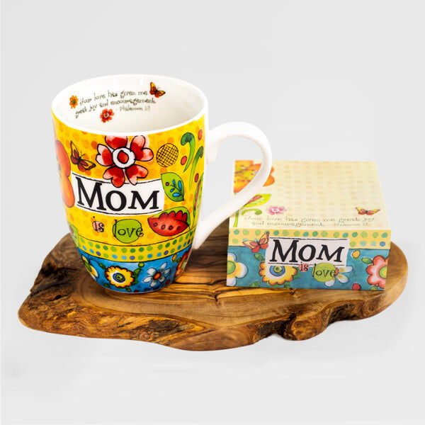 Divinity Boutique "Mom" Mug and Notepad Gift Set, 12-Oz, 3.75 X 1.5-In