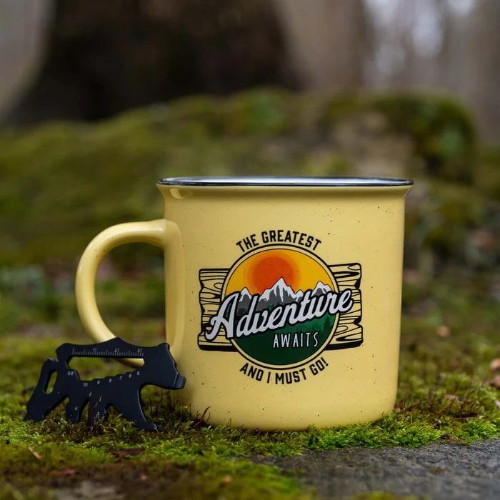 Divinity Boutique Get Outdoors Collection Adventure Awaits Mug, 14-Oz