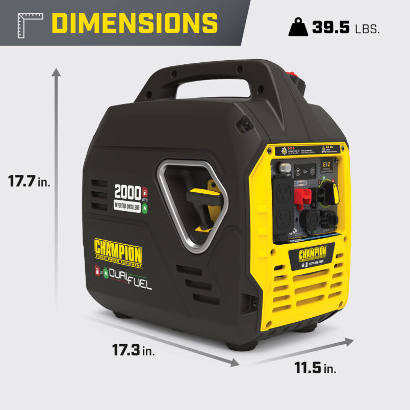 Champion Power Equipment 2000W Dual Fuel Inverter With CO Shield