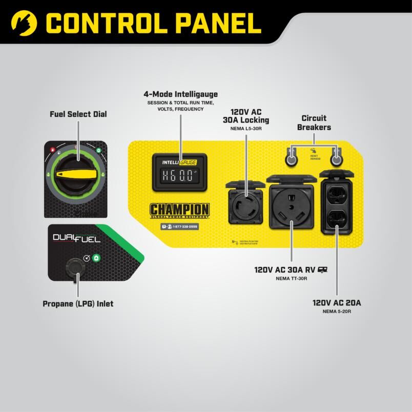 Champion Power Equipment 3500-Watt Portable Duel-Fuel Generator
