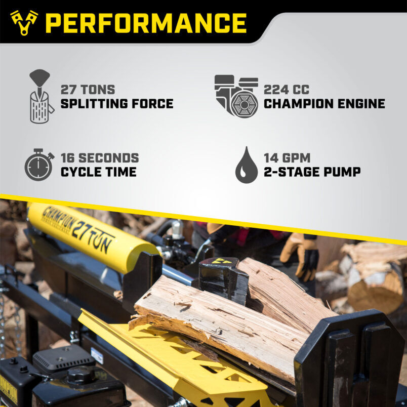 Champion Power Equipment Towable 27-Ton Log Splitter