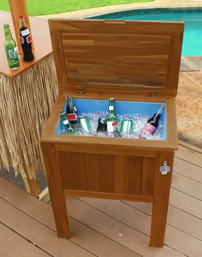 Leigh Country Slatted Wooden Cooler, 56-Qt