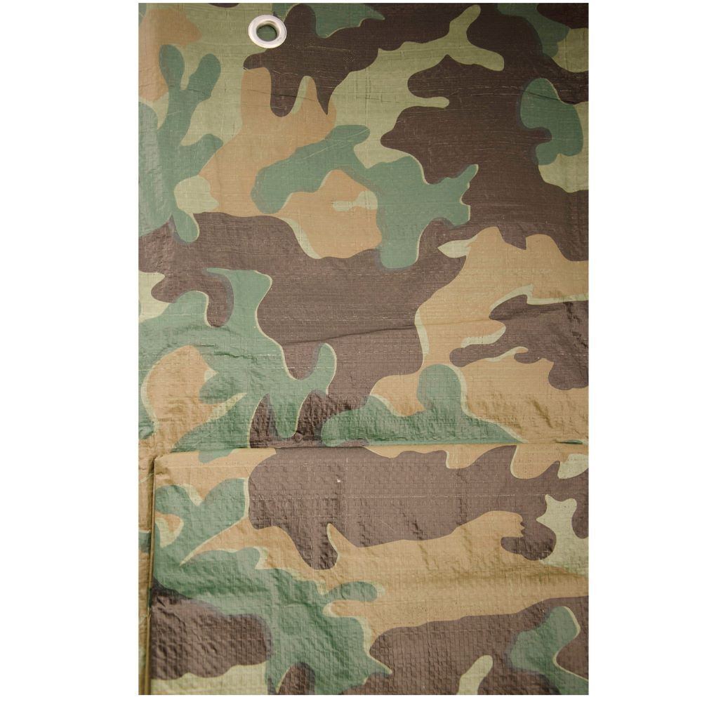 Erickson Mid Grade Camouflage Poly Tarp, 12-Ft x 16-Ft