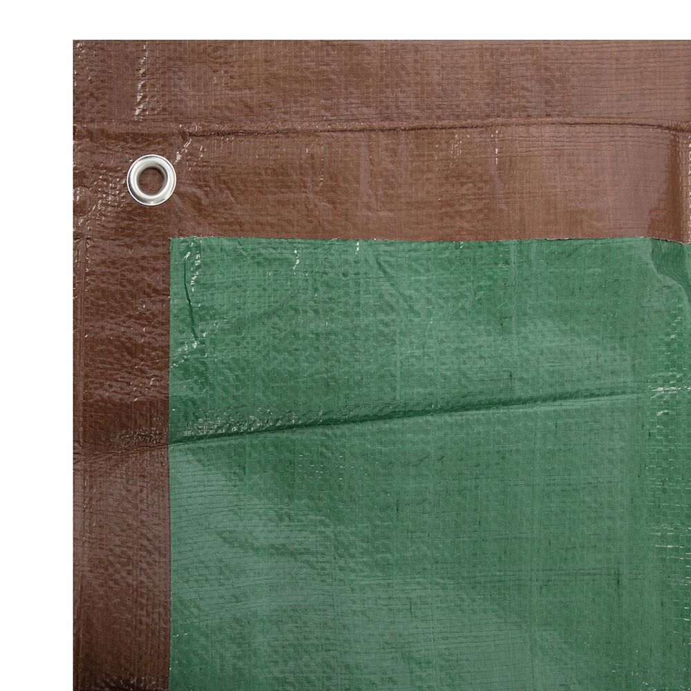 Erickson Mid Grade Reversable Brown/Green Poly Tarp, 20-Ft x 40-Ft