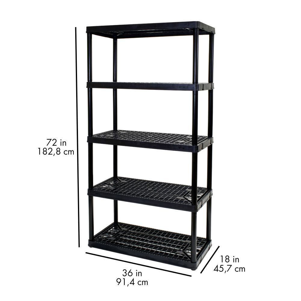 Gracious Living 5 Shelf Heavy Duty Ventilated Shelving Unit