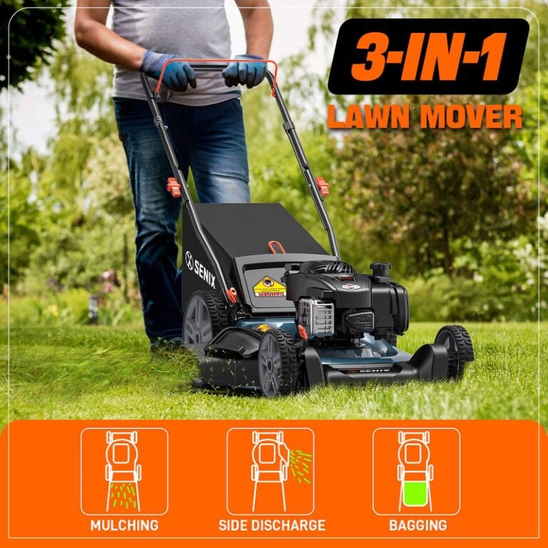 SENIX 21-In 140cc 4-Cycle Briggs & Stratton Engine Gas Push Lawn Mower