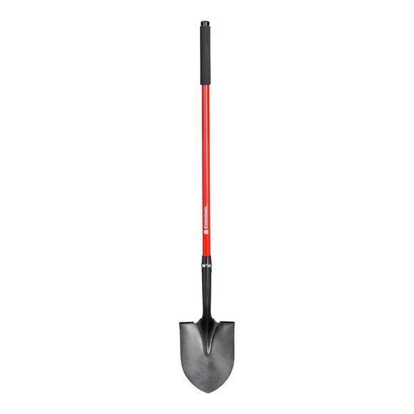 Corona Round Point Shovel with Fiberglass Handle, Head 12-In, 15-Ga, 48-In