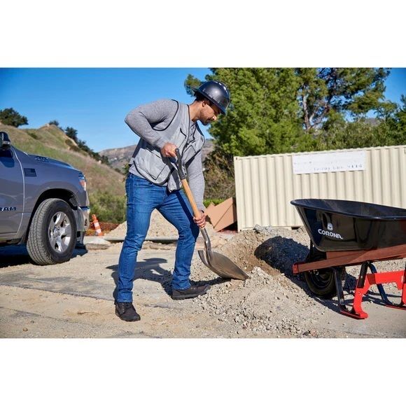 Corona #10 Aluminum Western Scoop Shovel with Wood D-Grip Handle, 30-In