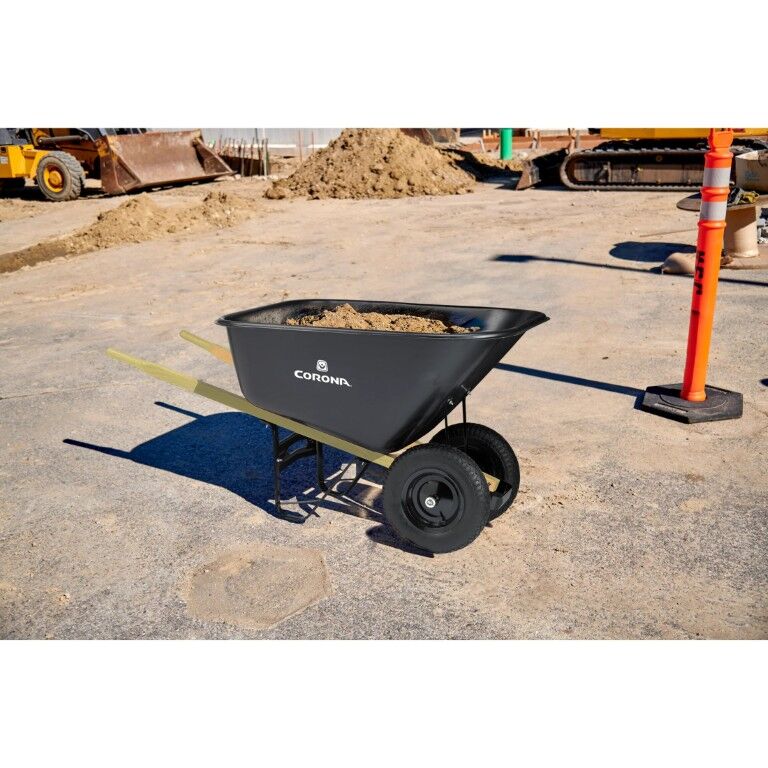 Corona Wheelbarrow, 10-Cu Ft, 70-In x 28-In x 36-In