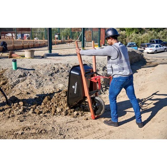 Corona Professional Steel Wheelbarrow with Wood Handles and Flat Free Tire, 6-Cu Ft