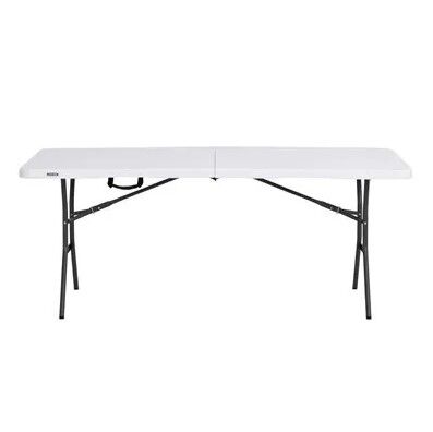 Lifetime White Fold-In-Half Table, 6-Ft