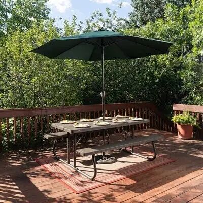 Lifetime Brown Classic Folding Picnic Table, 6 ft.