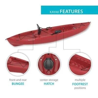 Lifetime Tamarack 100 Sit-On-Top Kayak - Red
