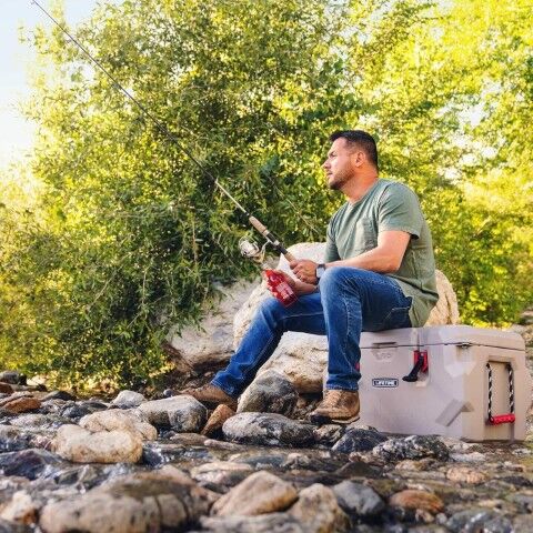 Lifetime Khaki High Performance Cooler, 65-Qt